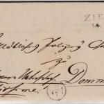 Preussen - Zieser (1832), L2 a. "Citissime"-Dienstbrief n. Dommitsch