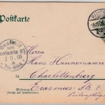 DR - 5 Pfg. Germania/Perfin "N&G", Privat-Karte Rathenow - Charlottenburg 1905