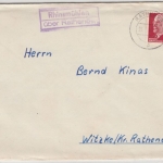 DDR - Rhinsmühlen ü. Rathenow, Landpost-Ra2 a. Brief n. Witzke 1963