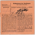 DR - Siegmar-Schönau 2 Bezahlt, 1941, Paketkarte/Selbstbucher n. Wasselnheim
