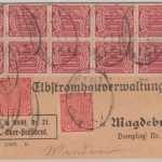 DR-Infla - 20x40 Pfg. Ziffer u.a., Dienstpostkarte Bahnpost Berlin-Hamburg, Z.1