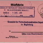 DR - Magdeburg Neustadt 1925, Rückschein i. Ort gelaufen (tschech. Konsulat)