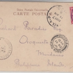 Japan/Phillipinen - 4 Sn. Karte Yokohama - Victoria/Hongkong - Manila - Mindanao