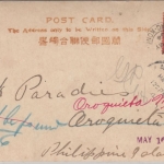 Hongkong - 4 C. Eduard, Karte Victoria - Manila - Oroquieta/Mindana 1904