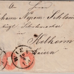 Österreich/Bayern - 3x5 Kr. Ausg. 1860, Brief Wien - Kelheim 1863