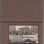 Bremen - "Andenken an Bremen", Klappkarte m. sw-Fotokarte"Rundfahrtwagen" 1926