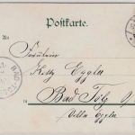 Thüringen - Erfurt Regierung, farb. AK, gelaufen 1902