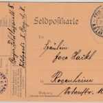 Bayern - Feldpostamt K.B. 1. Armeekorps, Feldpostkarte/Feldlazarett-Inspektor