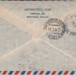 Chile - 5x10 P. Flupo-Ausg., Luftpost-Einschreibebrief n. ITALIEN, Santiago 1954