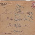 Bayern - 10 Pfg. Wappen, Brief n. USA/SONDERTARIF, Pirmasens - Washington 1910