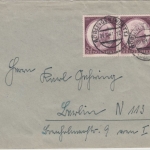 DR - 6 Pfg. Mozart, Paar a. Brief Böblingen - Berlin 1941, ohne Inhalt