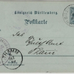 Württemberg - 2 Pfg. Dienst-GA-Karte/Oberamtsverkehr Bissingen - Thamm 1903
