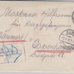 DR - Burg b. Magdeburg 1917, Kriegsgefangenenbrief n. DÄNEMARK, Lagerzensur