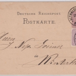 DR - Althaldensleben 1883, kl. K1 a. 5 Pfg. GA-Karte+Zusatz i.d. SCHWEIZ