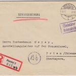 All.Bes. - Stendal 17.12.45, Gebühr bezahlt, Ra2 a. Einschreibebrief (2.Gew.st.)