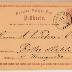 DR - Halberstadt 16.1.75, kl. K1 a. 1/2 Gr. Brustschild GA-Karte n. Rothe Mühle