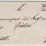 Preussen - Wernigerode (1855), Ra2 a. Dienstbrief n. Güsten, mit Inhalt