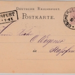 DR - Oschersleben 1882, Klaucke-Stempel a. 5 Pfg. GA-Karte n. Stassfurt