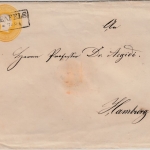 Preussen - 3 Sgr. Fr. Wilhelm, GA-Umschlag/B-Format, Ra2 Weissenfels - Hamburg