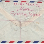 Sierra Leone - 3x15+2x5 C. Präsident, Lupo-Einschreibebrief Makene - Frankfurt