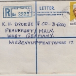 Sierra Leone - 20 C. Einschreibe-GA-Umschlag + Zusatz, Freetown - Frankfurt 1979