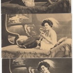 Erotik - Serie "Nana", 6 sw-Fotokarten (Verlag AP, Essen), ungelaufen ca. 1910