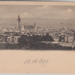 Tschechien - Budejovice/Budweis, sw-Gesamtansicht, gelaufen 1899