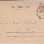 Tschechien - Budejovice/Budweis, sw-Gesamtansicht, gelaufen 1899
