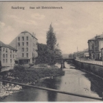 Frankreich - Saarburg (Lothringen), Elektrizitätswerk, sw-AK, gelaufen 1913