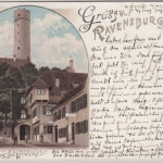 Baden-Württemberg - Ravensburg Räuberhöhle, Farb-Litho, gelaufen 1896