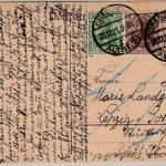 DR - 15 Pfg. Germania GA-Karte+Zusatz, Dresden - Leipzig 1921, Nachporto !