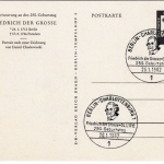 Berlin - 250. Geburtstag Friedrich der Große, 8 Pfg. Privat-GA-Karte + SST 1962
