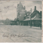 USA - Newport News (Virginia), Railroad Station, sw-AK, gelaufen 1905, Mgl.