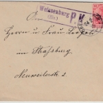 DR - Oberseebach 1915, K1 a. Zensurbrief n. Straßburg, Zensur-Ra2 Weissenburg