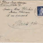 DR - 25 Pfg. AH, Zensurbrief n. FRANKREICH, Duss (Westmark) - Paris 1942