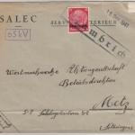 Dt.Bes.Lothringen - 12 Pfg. Hindenburg/Überdruck, Brief Ra1 Kambrich - Metz 1941