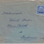 Dt.Bes.Elsaß - 25 Pfg. Hindenburg/Überdruck, Zensurbrief n. FRANKREICH 1941