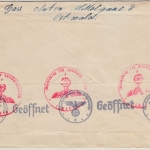 Dt.Bes.Elsaß - 25 Pfg. Hindenburg/Überdruck Zensurbrief i.d. SCHWEIZ Strassburg-