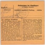 Dt.Bes.Elsaß - 40 Pfg. Hindenburg/Überdruck u.a., Paketkarte Diemeringen 1941