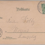 Elsass - Rappoltsweiler, farb. Mondschein-Litho, gelaufen 1898