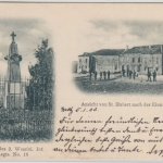 Elsass - St. Hubert, Denkmal d. 3. Westf.Inf.Rgt.No.16, sw-Mehrbild-AK, 1900