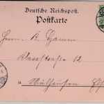 Elsass - Colmar, Städtische Sparkasse, sw-AK, gelaufen 1899