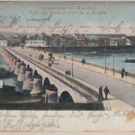 Lothringen - Metz, Todtenbrücke m. Moselfort, Farb-AK, gelaufen 1904