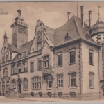 Elsass - Hagenau, Kaiserl. Postamt, sw-AK, gelaufen 1919 (Büge)