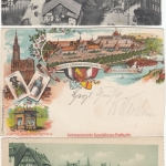 Elsass - Strassburg, 13 alte Ansichtskarten (Zeppelin, Bahnhof, etc.)