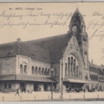 Lothringen - Metz Bahnhof, sw-AK gelaufen 1914