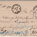 DR - 10 PfgE., Dienstbrief Ratibor - Weicha 1879, div. Retourvermerke-mit Inhalt