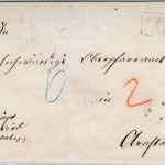 Preussen - Sondershausen (ca. 1860), Ra2 a. Brief n. Arnstadt, rs. Bahnpost-Ra3