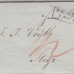 Sachsen/Österreich - Schneeberg 1843, Ra2 a. Portobrief n. Steyr, mit Inhalt
