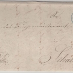 Thurn & Taxis - Saalfeld 1850, kl. blauer K1 a. Dienstbrief n. Schalkau